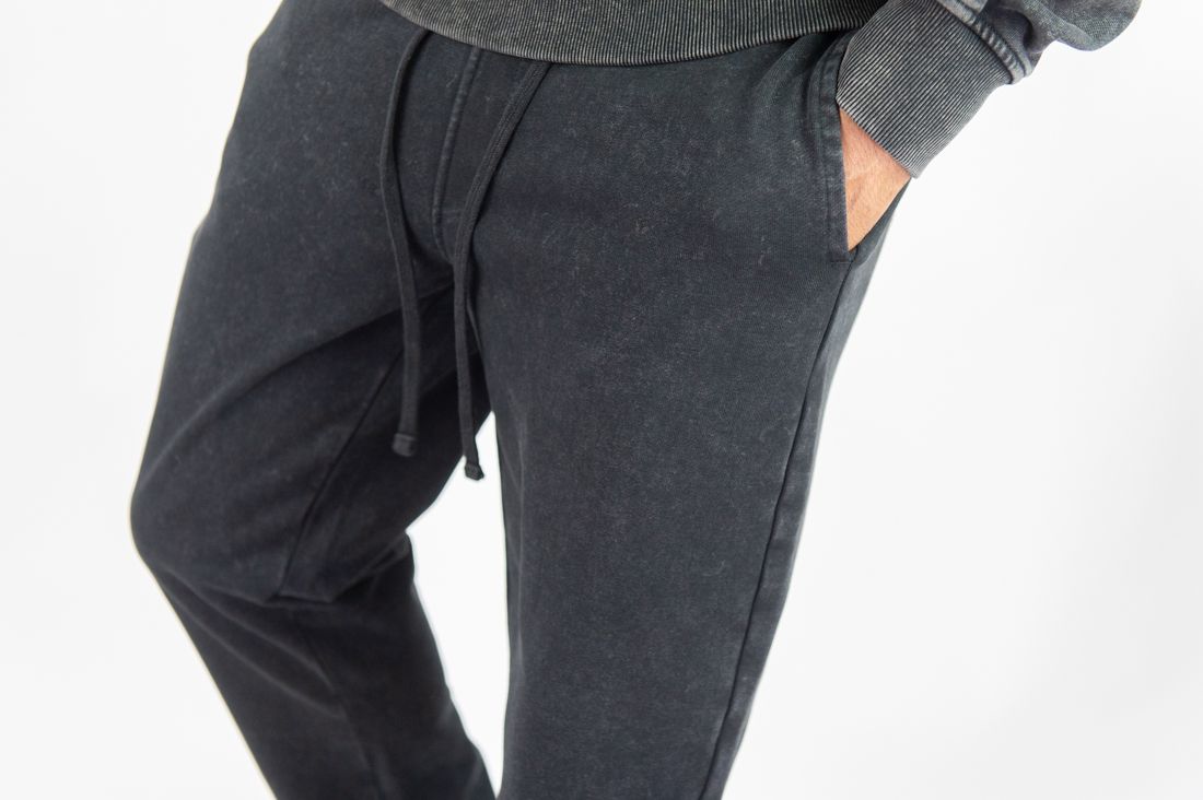 Washed Black Essential Sweatpants