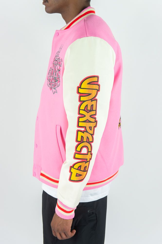 Mad Love Pink Varsity Jacket